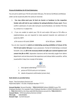 ID Card Submission Guidelines for TCS | PDF | Identity Document | Payments