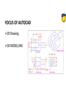 FOCUS OF AUTOCAD
2D Drawing
3D MODELLING
