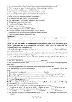 13. In what situation does Alison believe Facebook users might abandon the company?
A. if they are given the option of watchi
