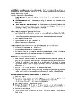 Administración de medicamentos por vía intramuscular. -  Es la administración de un fármaco en
el espesor del músculo mediant
