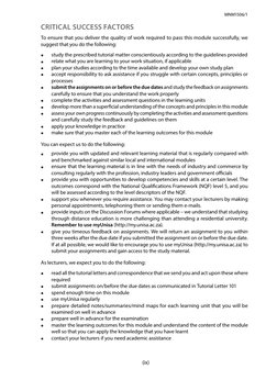 (ix) 
MNM1506/1
CRITICAL SUCCESS FACTORS
33To ensure that you deliver the quality of work required to pass this module succ