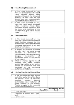 LFAR Format for Bank Audit 2025 | PDF | Auditor's Report | Debits And ...