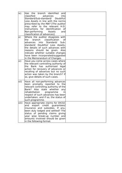 LFAR Format for Bank Audit 2025 | PDF | Auditor's Report | Debits And ...