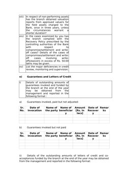 LFAR Format for Bank Audit 2025 | PDF | Auditor's Report | Debits And ...