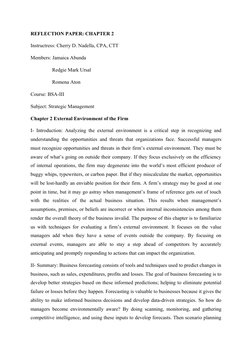 REFLECTION PAPER: CHAPTER 2
Instructress: Cherry D. Nadella, CPA, CTT
Members: Jamaica Abunda
                 Redgie Mark Ur