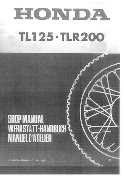 Honda TL125 TLR200 Shop | PDF