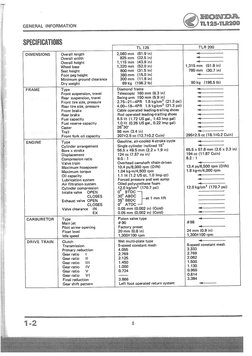 Honda TL125 TLR200 Shop | PDF