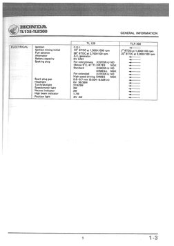 Honda TL125 TLR200 Shop | PDF