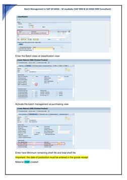 SAP Batch Management Process Overview | PDF | Inventory | Shelf Life