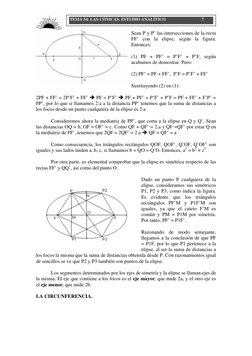 TEMA 54: LAS CÓNICAS. ESTUDIO ANALÍTICO                                  7 
(2) PF’ = PF + FF’,  P’F = P’F’ + FF’ 
F
 =