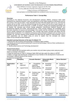 Concept Map for STS Performance Task | PDF | Science | Concept