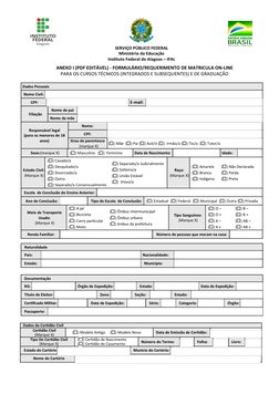 SERVIÇO PÚBLICO FEDERAL
Ministério da Educação
Instituto Federal de Alagoas – IFAL
ANEXO I (PDF EDITÁVEL) - FORMULÁRIO/REQUER