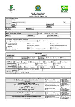 SERVIÇO PÚBLICO FEDERAL
Ministério da Educação
Instituto Federal de Alagoas – IFAL
Informações para Contato
Endereço:
CEP:
Lo
