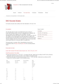 SAE Viscosity Grades Overview | PDF | Viscosity | Motor Oil