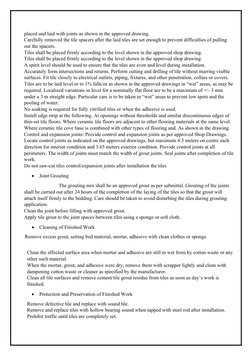Method Statement For Flooring Works | PDF | Flooring | Tile