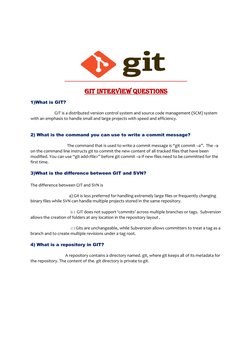 Essential Git Interview Questions | PDF | Version Control | Computer Data