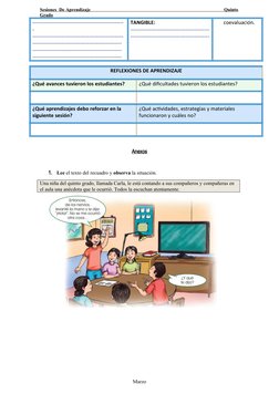 Sesiones  De Aprendizaje