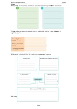 Sesiones  De Aprendizaje