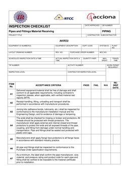 Checklist For Pipe Testing HDPE Pipe Material Inspection Checklist | PDF | Pipe (Fluid Conveyance ...