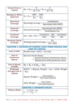 3 | P a g e  C A .  A m i t  T a l d a  |  F a c u l t y  a t  V G  S t u d y  H u b  |  C M A  &  F M  
Overall Cost of 
Cap