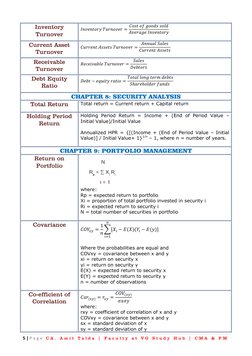 5 | P a g e  C A .  A m i t  T a l d a  |  F a c u l t y  a t  V G  S t u d y  H u b  |  C M A  &  F M  
Inventory 
Turnover