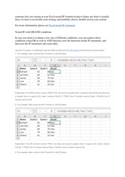 someone else) are staring at your Excel nested IF formula trying to figure out what it actually 
does, it's time to reconside