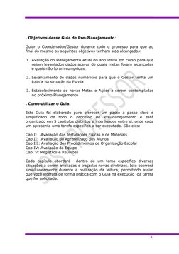 5 
 
 
 
 
. Objetivos desse Guia de Pre-Planejamento:  
 
Guiar o Coo