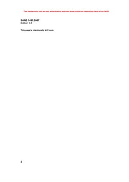 SANS 1431:2007 Weldable Steels Standard | PDF | Steel | Rolling ...