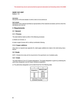 SANS 1431:2007 Weldable Steels Standard | PDF | Steel | Rolling ...