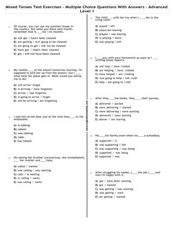 Mixed Tenses Exercises - Advanced PDF | PDF