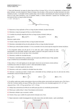 DOSSIÊ DO PROFESSOR FÍSICA 11
FICHAS FORMATIVAS
3. Numa aula laboratorial, um grupo de alunos larga um bloco, de massa 24,8 g