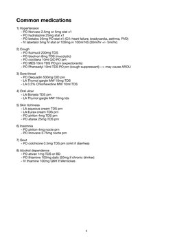 Common medications 
1) Hypertension 
     - PO Norvasc 2.5mg or 5mg stat x1 
     - PO hydralazine 25mg stat x1 
     - PO be