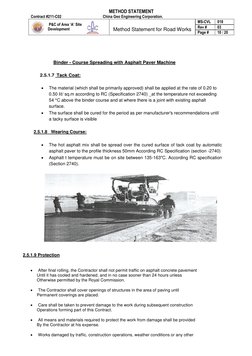 Method Statement for Road Works | PDF | Road Surface | Personal ...
