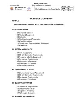 Method Statement for Road Works | PDF | Road Surface | Personal ...