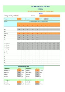 GAS PROPERTIES CALCULATION SHEET
MIXED GAS
INPUT GIVEN CONDITION OR QUANTITY IN RED COLOR CELLS
SHEET-2A
        Gas name :