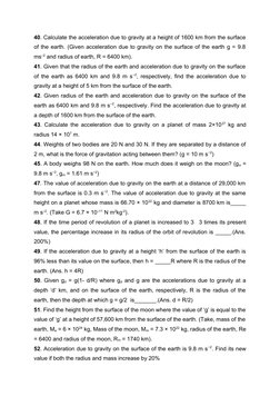 Class 9 Gravitation Numerical Problems | PDF | Weight | Gravity