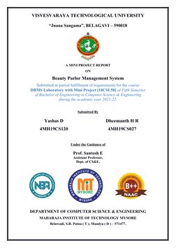 VISVESVARAYA TECHNOLOGICAL UNIVERSITY
“Jnana Sangama”, BELAGAVI – 590018
A MINI PROJECT REPORT 
ON
Beauty Parlor Management S