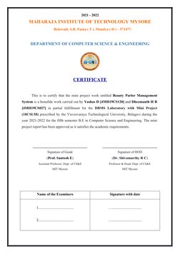 2021 - 2022
MAHARAJA INSTITUTE OF TECHNOLOGY MYSORE
Belawadi, S.R. Patna ( T ), Mandya ( D ) – 571477.
DEPARTMENT OF COMPUTER