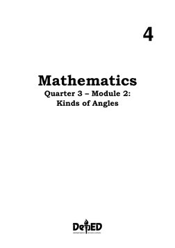 Mathematics: Quarter 3 - Module 2: Kinds of Angles | PDF | Angle ...