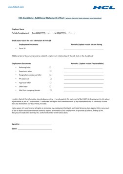 SOF Form Submission for HCL Employment | PDF | Justice | Crime & Violence