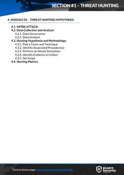 Course home page: www.elearnsecurity.com/thp  (http://www.elearnsecurity.com/thp)          
4. MODULE 04 – THREAT