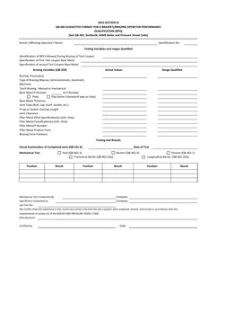 Brazing Procedure Specification Overview | PDF | Pipe (Fluid Conveyance ...