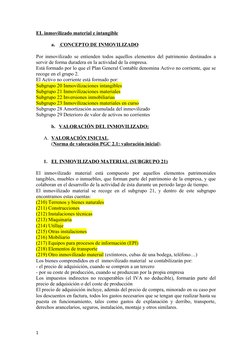 EL inmovilizado material e intangible
a.  CONCEPTO DE INMOVILIZADO
 
 
Por inmovilizado se entienden todos aquellos elementos