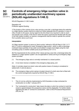 SC251
Page 1 of 1                                           IACS Int. 2011
SC
251
(cont)
Controls of emergency bilge suction