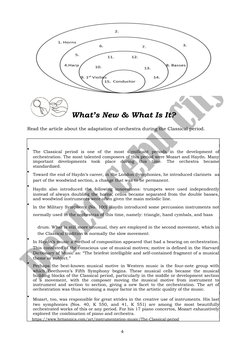 What’s New & What Is It? 
 
Read the article about the adaptation of orchestra during the Classical period. 
 
  
•
The  Cla