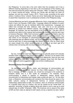 the Philippines, “to arrive late is the norm rather than the exception and it has a
different meaning depending on how late i