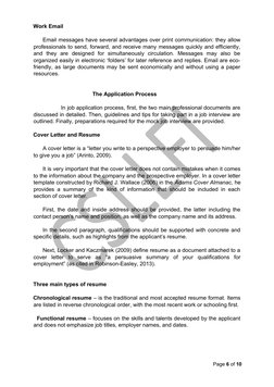 Work Email
Email messages have several advantages over print communication: they allow
professionals to send, forward, and re