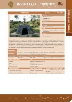 193 
DISTRITO SANTO TOMAS 
INVENTARIO    TURÍSTICO 
 
POZO CALLICO 
Cód. Web: …. 
Ficha N°005 
 
Ubicación 
Departament