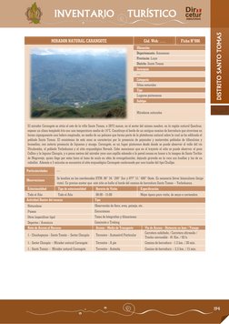 194 
DISTRITO SANTO TOMAS 
INVENTARIO    TURÍSTICO 
 
MIRADOR NATURAL CARANGOTE 
Cód. Web: …. 
Ficha N°006 
 
Ubicación