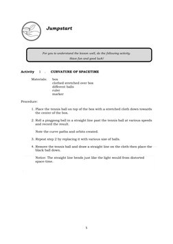 5 
 
  Jumpstart                   
 
 
 
        
For you to understand the lesson well, do the following activity. 
Have fu